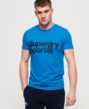 Superdry Core Sport Graphic Férfi Pólók Világos Türkiz | RZBIA1360